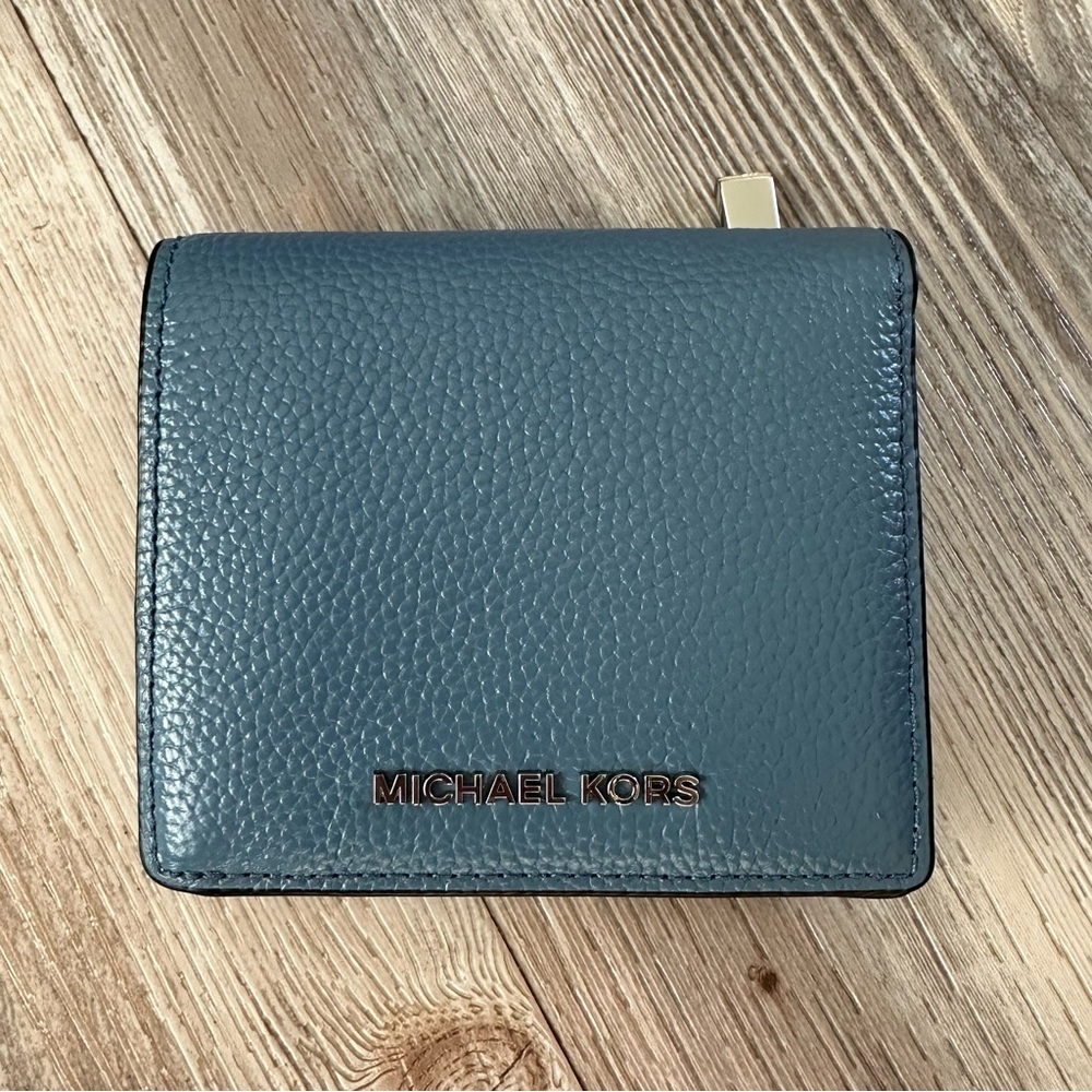 Michael Kors Blue Leather Wallet